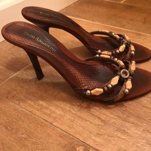 Enzo Angiolina size 7.5 beaded stiletto heels